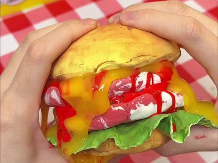 ASMR史莱姆汉堡🍔 #ASMR #助眠 #沉浸式 #史莱姆 #解压