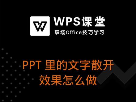 在制作ppt的时候,如何制作文字散开的效果呢? #PPT教程 #WPS教学 #办公技能
