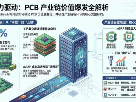 高景气赛道:再谈PCB,大摩拆解Rubin架构中PCB价值增量,一个视频带你了解(附核心企业)#胜宏科技 #鼎泰高科 #PCB #投研
