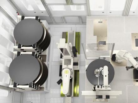 MOCVD智能AMHS系统FST-CP-AMHS-100(MO)
实现LED半导体工厂核心工艺设备MOCVD的晶圆倒片及晶圆传输的智能化自动物料搬送系统。由如下设备和子系统组成:MOCVD晶圆倒片机,配置了防尘货架的AGV,存储石墨盘的电子货架,和与MOCVD对接实现上下片功能的周转单元。