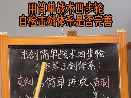 用击剑简单战术四步轮自检击剑体系是否完善!#击剑 #击剑教学 #少儿击剑 #儿童击剑