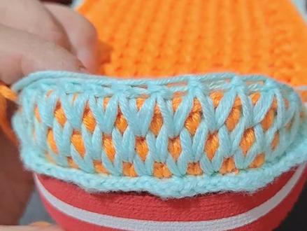 针数够,控制线也放松,可鞋面勾出来还是塌,不饱满,看这里#一学就会 #学起来