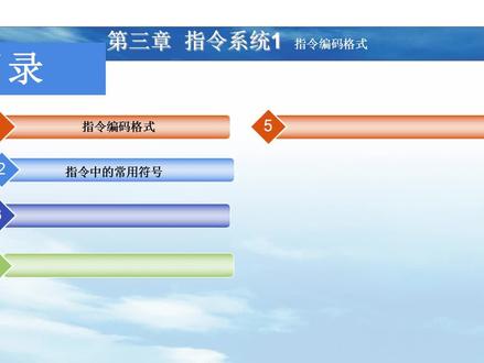 单片机技术微课程 第3章 1 指令编码格式
