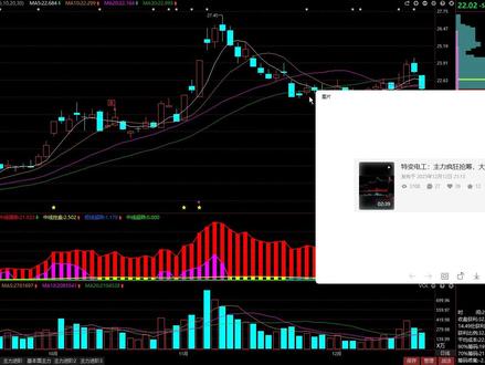 12月16日特变电工:谁在猛烈砸盘?抄底听我一句劝! #热点 #短线交易 #主力资金 #股民交流
