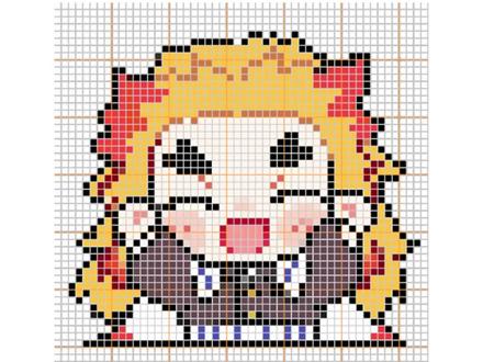 鬼灭之刃拼豆图纸来啦!#我染上了拼豆 #鬼灭之刃 #像素画 #拼豆图纸