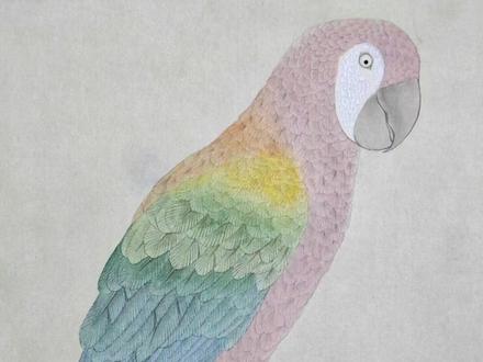 今天画只小鹦鹉#dou上热门🔥 #绘画创作 #一见爱上传统文化 #非遗祈福百景图 #跟我抖音学画画