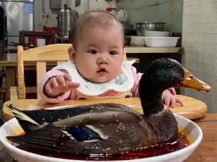 鸭鸭那么可爱!怎么能吃鸭鸭🦆#活鸭飞逃饭馆 #即梦AI