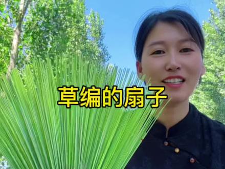 #农村生活 农村到处都有的野草编个扇子真挺好