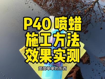 P40喷蜡的施工方法和效果实测#好物推荐🔥 #自助洗车 #撸车日常 #把您的爱车打造的与众不同 #艾卡莱斯