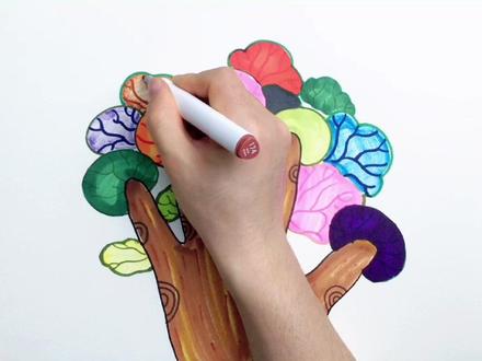 一颗创意画智慧树🌲送给大家,祝大家越来越聪明,考试顺利#创意美术 #简笔画 #一起学画画 #智慧树