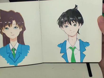 #名侦探柯南 #工藤新一#挑战画一百个动漫角色