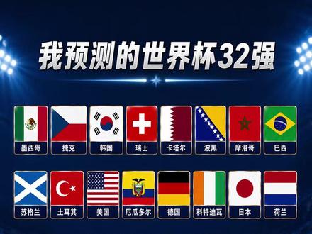 我预测的美加墨世界杯32强 #世界杯 #詹俊