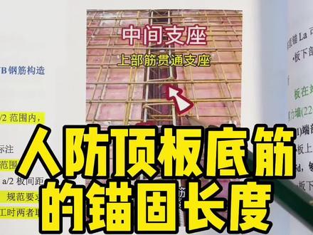 人防顶板底筋锚固#工程人 #工地