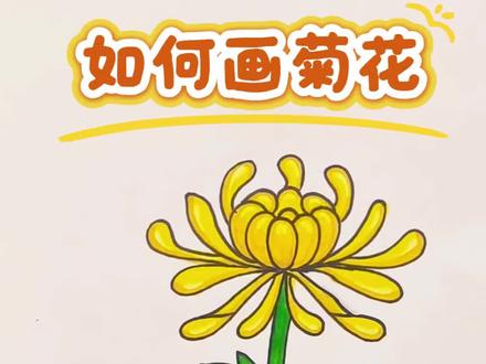 简单好用的菊花画法~赶快收藏吧#画菊花教程 #画菊花 #简笔画#一起来画画 #儿童学画画