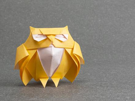 【折纸】经典猫头鹰,好圆润,想盘它