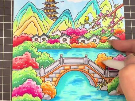 画一幅王维的古诗配画《画》
#古诗配画手抄报 #王维古诗配画 #马克笔 #儿童绘画 #马克笔绘画 感谢抖音平台的支持@DOU+小助手 @抖音创作小助手 @抖音小助手