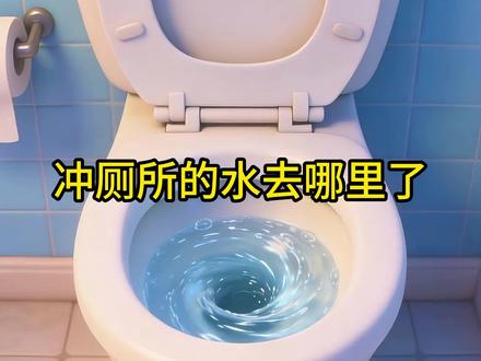 冲厕所的水去哪里了?下水道里的水去哪里了? #科普 #涨知识 #儿童动画 #下水道 #水