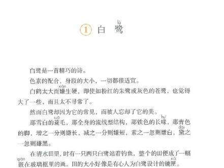 人教版五年级语文上册
第一课《白鹭》