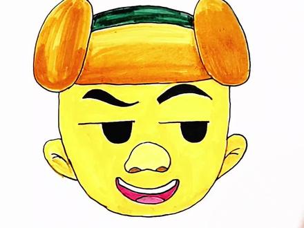 光头强的帽子好特别😎#脑洞大开 #光头强 #限时表情包 #一起学画画 #儿童创意手工