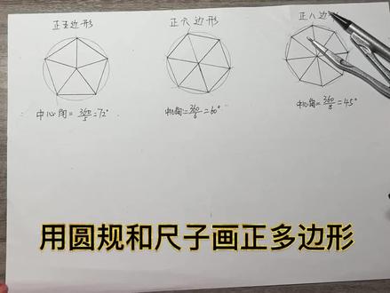 用圆规和量角器画正多边形
九上内容 #初中数学
