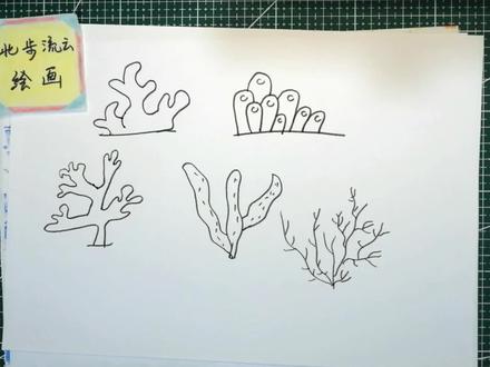 珊瑚简笔画,儿童简笔画,幼儿绘画教程#画画 #儿童简笔画 #一起学画画 #幼儿简笔画#幼儿绘画 #少儿美术