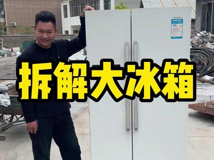 100收来的大冰箱,拆开看看能卖多少钱 #科普#万万没想到#家电#拆冰箱