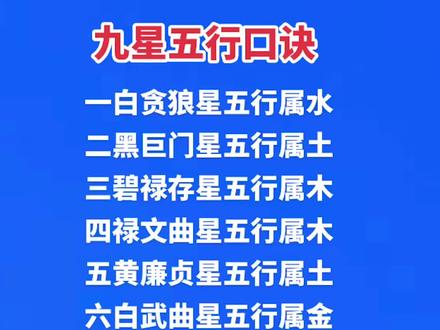 #风水玄学 九星五行口诀#布通堪舆文化,今日分享!