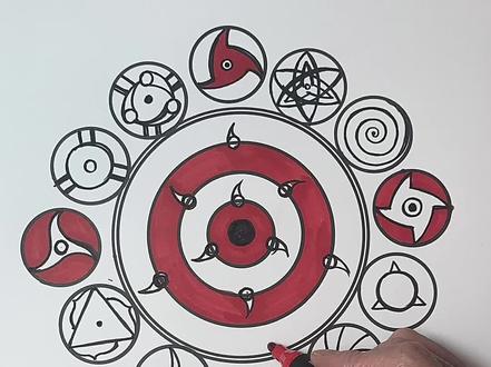 粉丝让我画这个组合写轮眼,安排上!这组合是不是很厉害? #绘画过程 #写轮眼 #万花筒写轮眼 #日常瞎画 #跟着抖音学画画 @抖音小助手