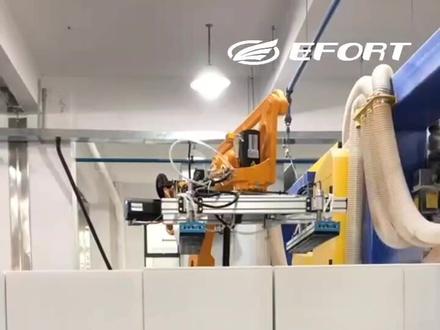 埃夫特机器人抓取搬运行业应用。