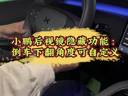 小鹏后视镜隐藏功能:倒车下翻角度可自定义#小鹏汽车 #小鹏G7 #小鹏用车 #新能源汽车