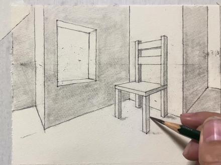两点透视法教你画椅子 两点透视法教你画椅子,美院素描就这么学#画室 #素描基础入门 #绘画技巧 #素描基础 #画画其实很简单