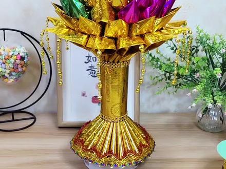 祈福莲花灯教程1,彩色莲花灯上用,金色莲花灯上下通用#手工折纸 #叠元宝 #折纸教程
