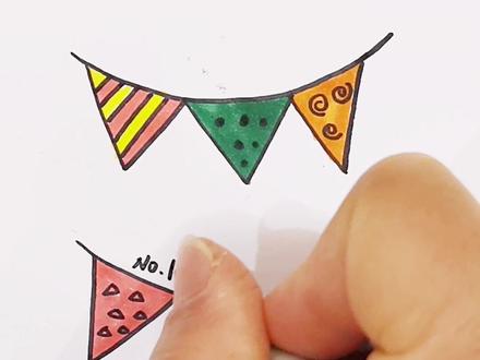 简笔画第149张旗子#儿童简笔画 #幼儿简笔画 #简笔画教程 #简笔画 #治愈自己 #解压 @抖音小助手 @抖音青少年 #抖粑粑给点流量