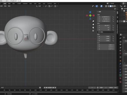Blender卡通人物角色建模教程-麦田里小女孩 01. 头部建模 #blender #blender教程