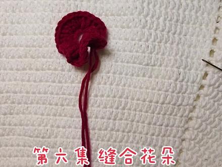 缝合花朵,大功告成!#玫瑰花毯子#钩织教程