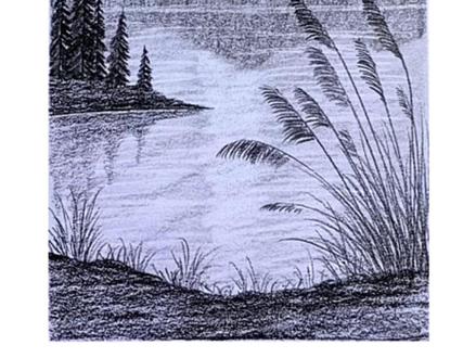 治愈系风景画教程:零基础也能学会,一分钟搞定一幅画#零基础学画画 #零基础风景画 #绘画过程分享 #画画教程 #创作灵感