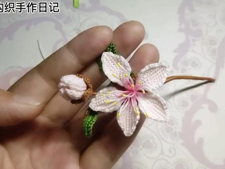 桃花钩织视频教程叶子 #手工diy #钩织教程 #手工 #钩针编织 #毛线编织 #我的手工作品 #钩针教程 #手工制作 #手作 #爱手工爱生活