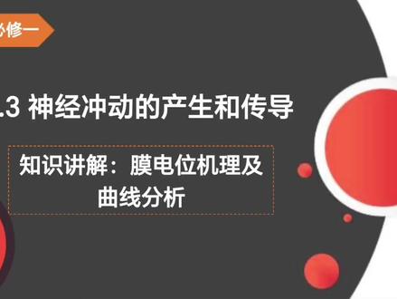 【选必一】膜电位机理及曲线分析(知识)
①静息电位的产生机制;
②动作电位的产生机制;
③静息电位恢复的机制;
④膜电位曲线的解读;
⑤动作电位的特点。
#高中生物知识 #高中生物怎么学 #生物课堂 #生物选择性必修一 #动作电位