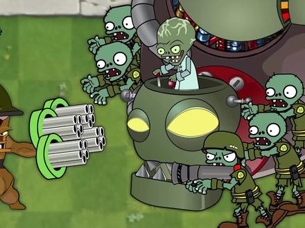 机枪豌豆射手和火焰树桩合体,战斗力惊人,一登场就横扫千军!