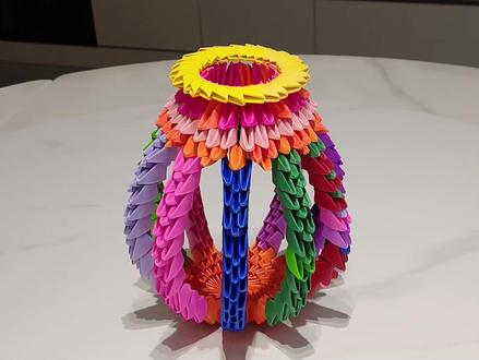 中秋节灯笼🏮#三角插折纸#亲子手工