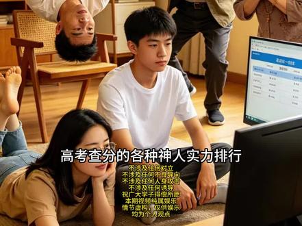 大学生指南之高考查分的各种神人实力排行#我的高考出分时刻 #搞笑 #原创 #内容过于真实 #青年创作者成长计划