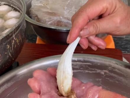 包心猪肉丸居然是这么做的,太神奇啦!#漳浦手打肉圆 #手打猪肉丸