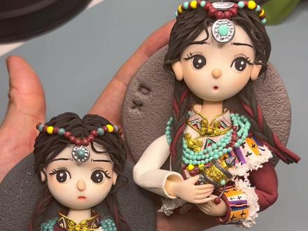 藏族粘土娃娃教程来啦!喜欢别忘了关注收藏哦!#超轻粘土手工 #原创#冰箱贴#来图定制