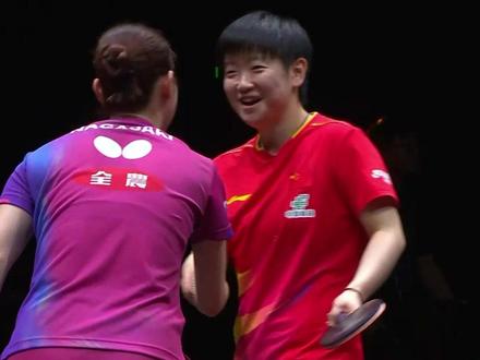 孙颖莎最后想放一个结果长崎美柚没把握住!最后两人都笑了! #孙颖莎 #长崎美柚 #香港总决赛