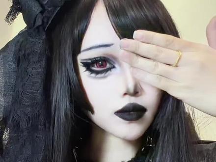 一条视频教会你两种不同眼型不同风格哥特眼妆画法!纯干货🔥#哥特眼妆 #亚文化妆容 #眼妆教程 #改变眼型 #已成年无任何不良影响