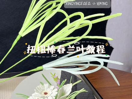 扭扭棒春兰叶教程分享#扭扭棒 #扭扭棒手工 #手工教程 #手工