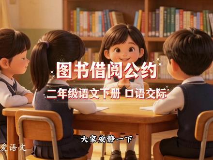 二年级语文下册|第五单元|口语交际|图书借阅公约|和同学讨论一下:班里的图书角应该怎样管理?如,怎样借阅图书,怎样爱护图书,怎样保证大家都能借到书。讨论的时候,注意听别人的想法。#二年级 #二年级语文下册 #口语交际 #图书借阅公约 #二年级下册