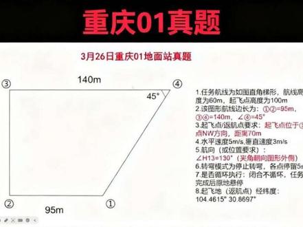 重庆01地面站非常规夹角条件解析,祝大家考试顺利#地面站#caac无人机执照