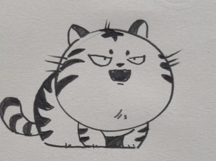 教你画凶猛的下山虎!一起来画吧! #素描 #素描动物 #素描教程 #手绘 #零基础学画画