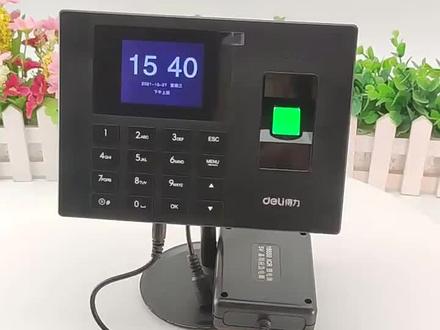 得力3960S指纹识别考勤机员工签到上下班打卡无需联网快捷方便